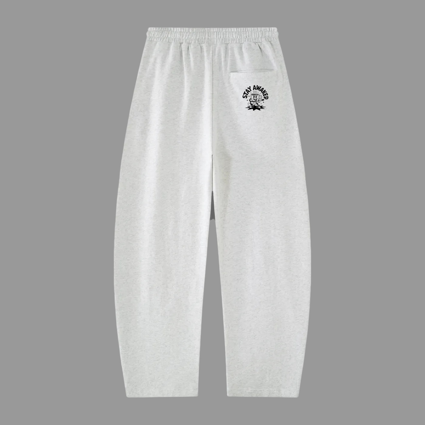 Gray sweatpants back