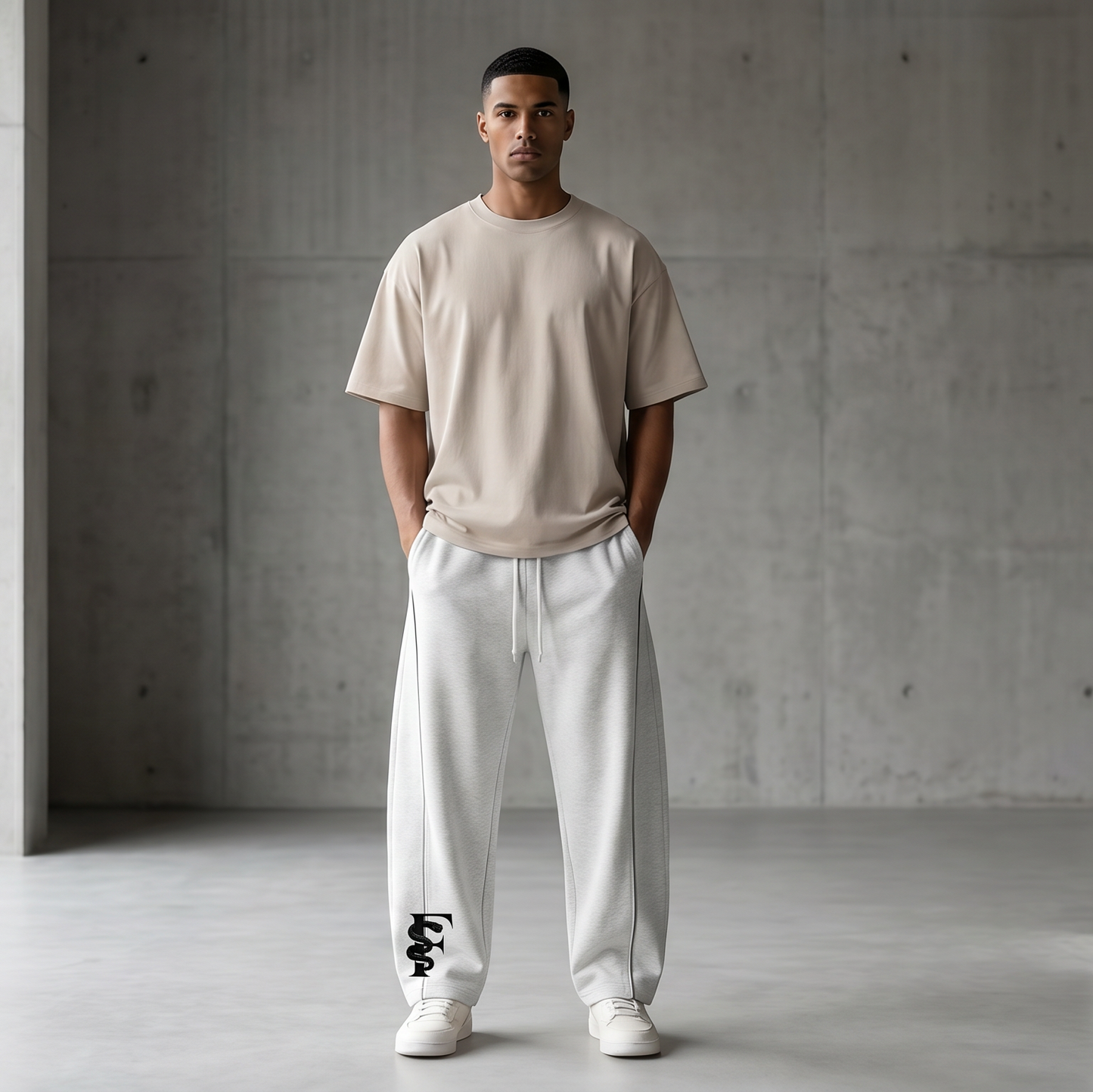 Relaxed Fit Gray Sweatpants